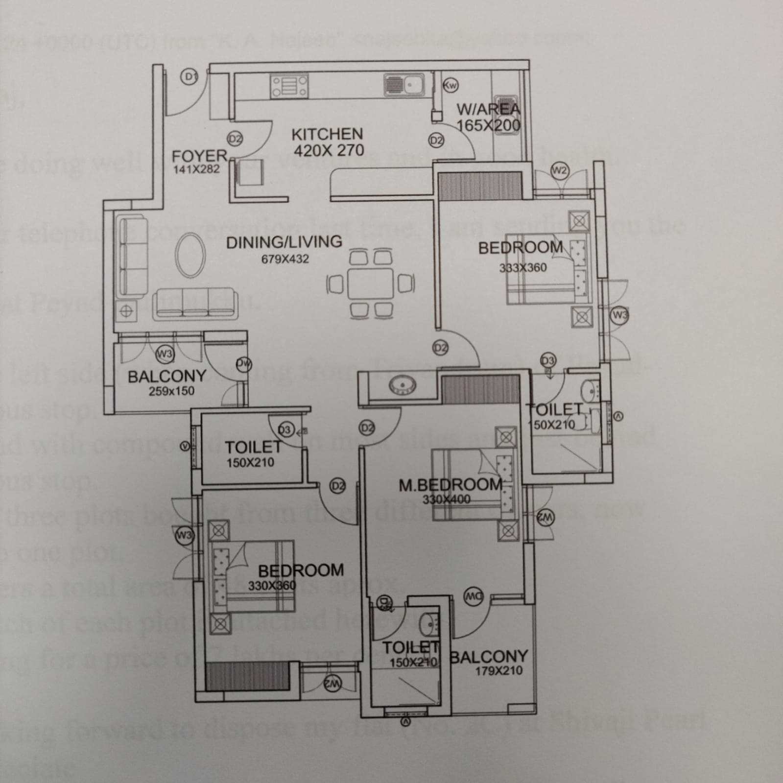 1494 Sq.ft Residential Apartment for Sale Kowdyar, Thiruvananthapuram